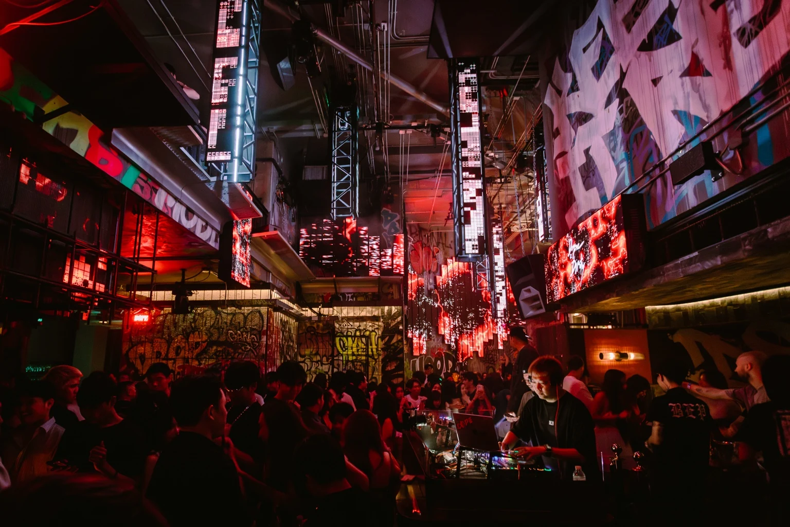 Full room and balcony under warm lights